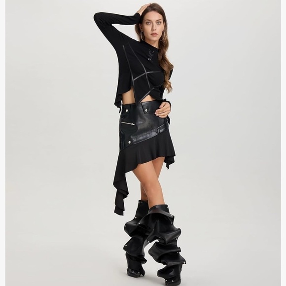 Knee High Studded Boots for Women - Picture 4 of 13